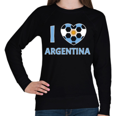 PRINTFASHION I love Argentina - Női pulóver - Fekete