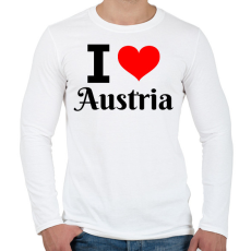 PRINTFASHION I love Austria - Férfi hosszú ujjú póló - Fehér