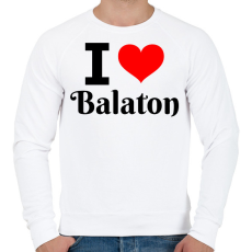 PRINTFASHION I love Balaton - Férfi pulóver - Fehér