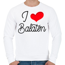 PRINTFASHION I love Balaton - Férfi pulóver - Fehér férfi pulóver, kardigán