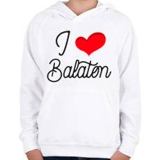PRINTFASHION I love Balaton - Gyerek kapucnis pulóver - Fehér