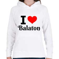PRINTFASHION I love Balaton - Női kapucnis pulóver - Fehér női pulóver, kardigán
