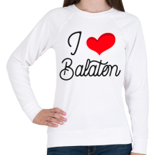 PRINTFASHION I love Balaton - Női pulóver - Fehér női pulóver, kardigán