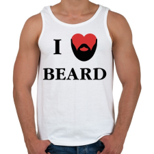 PRINTFASHION I love beard - Férfi atléta - Fehér atléta, trikó