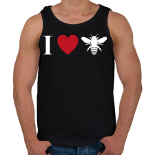 PRINTFASHION I love Bee - Férfi atléta - Fekete atléta, trikó