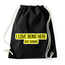 PRINTFASHION I love being here - Sportzsák, Tornazsák - Fekete tornazsák