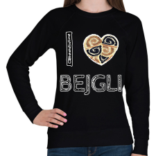 PRINTFASHION I love bejgli - Női pulóver - Fekete női pulóver, kardigán