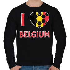 PRINTFASHION I love Belgium - Férfi pulóver - Fekete férfi pulóver, kardigán