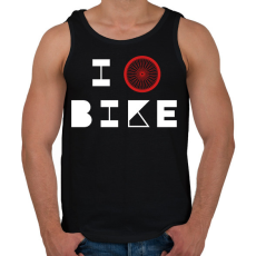 PRINTFASHION I love bike (white) - Férfi atléta - Fekete