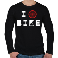PRINTFASHION I love bike (white) - Férfi hosszú ujjú póló - Fekete férfi póló