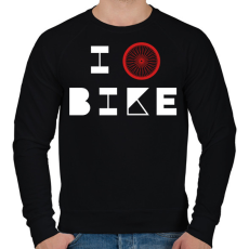 PRINTFASHION I love bike (white) - Férfi pulóver - Fekete