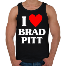PRINTFASHION I love brad pitt - Férfi atléta - Fekete atléta, trikó