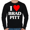 PRINTFASHION I love brad pitt - Férfi pulóver - Fekete