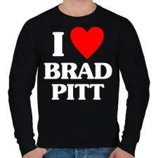 PRINTFASHION I love brad pitt - Férfi pulóver - Fekete férfi pulóver, kardigán