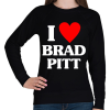 PRINTFASHION I love brad pitt - Női pulóver - Fekete