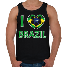 PRINTFASHION I love Brazil - Férfi atléta - Fekete atléta, trikó