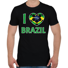 PRINTFASHION I love Brazil - Férfi póló - Fekete