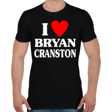 PRINTFASHION I LOVE BRYAN CRANSTON - Férfi póló - Fekete férfi póló