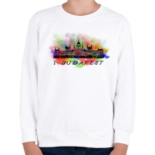 PRINTFASHION i  love budapest - Gyerek pulóver - Fehér gyerek pulóver, kardigán