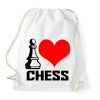 PRINTFASHION I love chess - Sportzsák, Tornazsák - Fehér