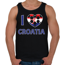 PRINTFASHION I love Croatia - Férfi atléta - Fekete