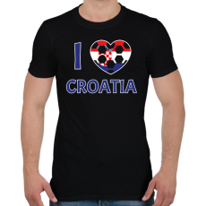 PRINTFASHION I love Croatia - Férfi póló - Fekete