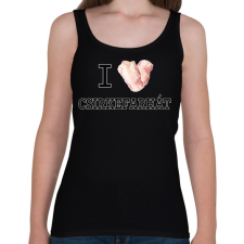 PRINTFASHION I love Csirkefarhát - Női atléta - Fekete női trikó