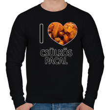 PRINTFASHION I love Csülkös pacal - Férfi pulóver - Fekete férfi pulóver, kardigán