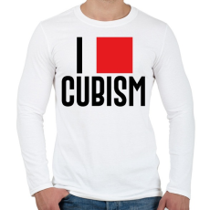 PRINTFASHION I love cubism - Férfi hosszú ujjú póló - Fehér