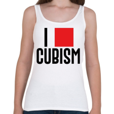 PRINTFASHION I love cubism - Női atléta - Fehér női trikó