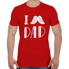 PRINTFASHION I Love Dad - Férfi póló - Piros