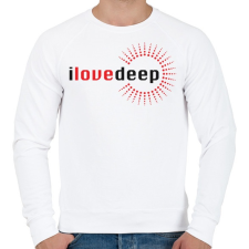 PRINTFASHION i-love-deep-grey-red - Férfi pulóver - Fehér férfi pulóver, kardigán