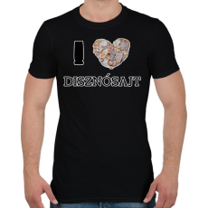 PRINTFASHION I love disznósajt - Férfi póló - Fekete