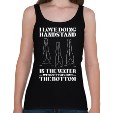 PRINTFASHION I love doing handstand - Női atléta - Fekete