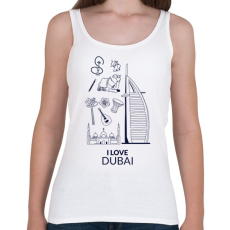 PRINTFASHION I LOVE DUBAI - Női atléta - Fehér