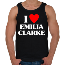 PRINTFASHION I LOVE EMILIA CLARKE - Férfi atléta - Fekete atléta, trikó