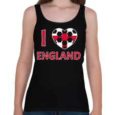 PRINTFASHION I love England - Női atléta - Fekete női trikó
