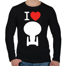 PRINTFASHION I love enterprise  - Férfi hosszú ujjú póló - Fekete