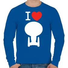 PRINTFASHION I love enterprise  - Férfi pulóver - Királykék férfi pulóver, kardigán