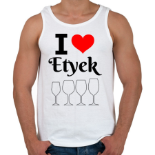 PRINTFASHION I love Etyek - Férfi atléta - Fehér atléta, trikó