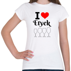 PRINTFASHION I love Etyek - Női póló - Fehér