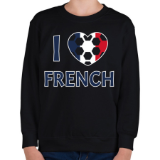 PRINTFASHION I love French - Gyerek pulóver - Fekete gyerek pulóver, kardigán