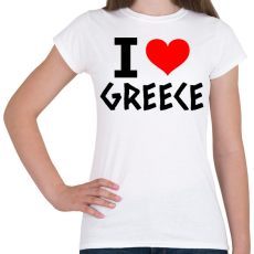PRINTFASHION I love Greece 2 - Női póló - Fehér