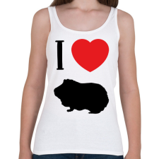 PRINTFASHION I love guinea pig - Női atléta - Fehér női trikó