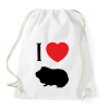 PRINTFASHION I love guinea pig - Sportzsák, Tornazsák - Fehér