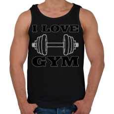 PRINTFASHION I love gym - Férfi atléta - Fekete