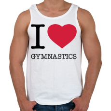 PRINTFASHION I love gymnastics - Férfi atléta - Fehér