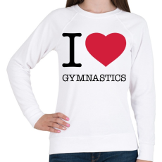 PRINTFASHION I love gymnastics - Női pulóver - Fehér