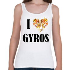 PRINTFASHION I love Gyros - Női atléta - Fehér