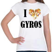 PRINTFASHION I love Gyros - Női póló - Fehér női póló